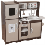 Bucatarie multifunctionala de joaca copii din lemn - Large Brown Espresso Play Kitchen